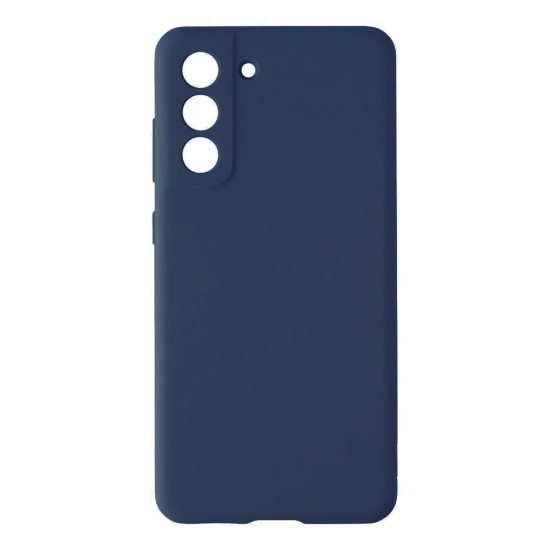 Capa de Silicone com Moldura de Câmera para Samsung Galaxy S21 Azul Escuro